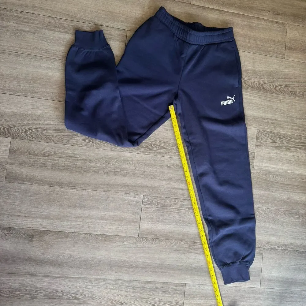 NEW Puma Sweatpants Mens Small Navy Blue Joggers Athletic Pants Casual Logo - Picture 12 of 16